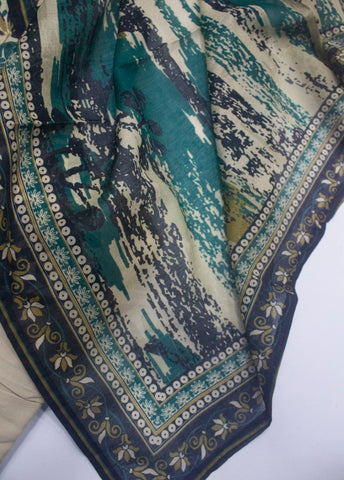 3 Piece Printed Stitched MultiColor Lawn Shirt with Farshi Shalwar & Dupatta