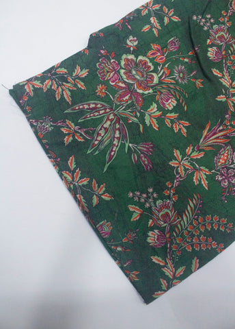 3 Piece Printed Stitched Green Color Lawn Shirt with Farshi Shalwar & Dupatta