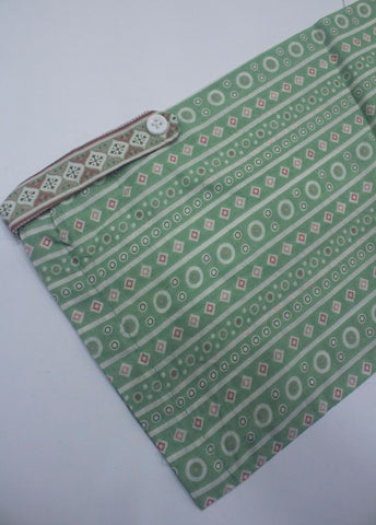 3 Piece Printed Stitched Lime Green Color Lawn Shirt with Farshi Shalwar & Dupatta