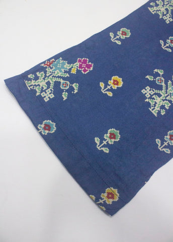 3 Piece Printed Stitched Ink Blue Color Lawn Shirt with Farshi Shalwar & Dupatta