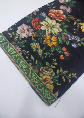 3 Piece Printed Stitched Black Color Cotton Shirt with Trouser & Dupatta