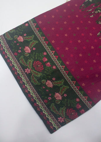 3 Piece Printed Stitched Bottle Green Color Lawn Shirt with Trouser & Dupatta