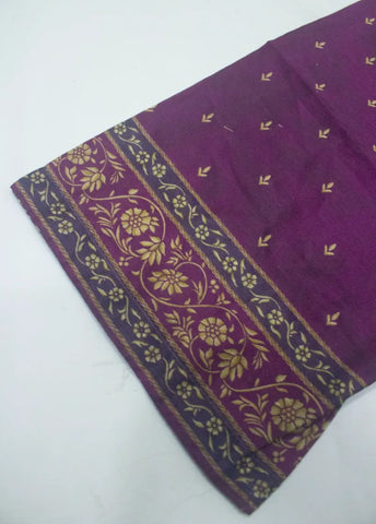 3 Piece Printed Stitched Margenta Color Cotton Shirt with Trouser & Dupatta