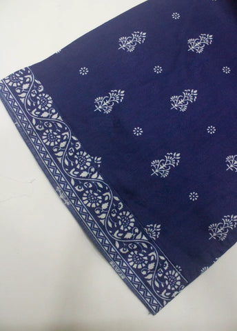 3 Piece Printed Stitched Navy Blue Color Lawn Shirt with Trouser & Dupatta
