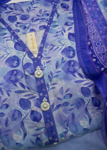 3 Piece Printed Stitched MultiColor Lawn Shirt with Trouser & Dupatta