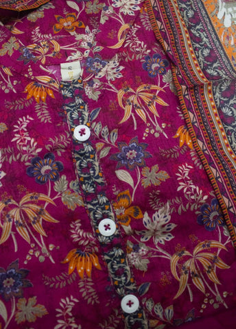 3 Piece Printed Stitched MultiColor Lawn Shirt with Trouser & Dupatta
