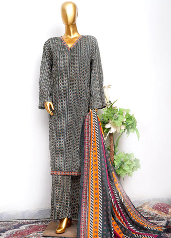 3 Piece Printed Stitched MultiColor Lawn Shirt with Trouser & Dupatta