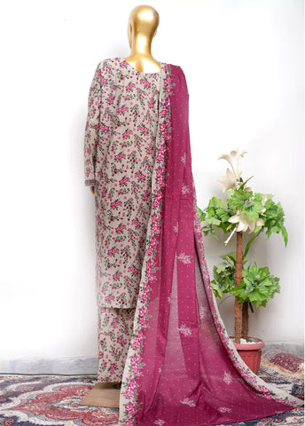 3 Piece Printed Stitched MultiColor Lawn Shirt with Trouser & Dupatta