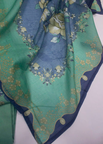 3 Piece Printed Stitched Seafoam Green Color Lawn Shirt with Trouser & Dupatta