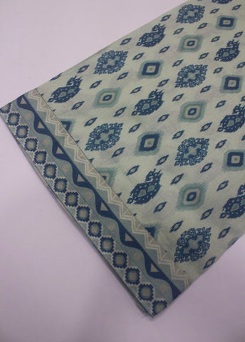 3 Piece Printed Stitched Off White Color Lawn Shirt with Trouser & Dupatta