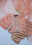 MS-D40 B- 2 Piece Embroidered Organza