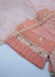 MS-D40 B- 2 Piece Embroidered Organza
