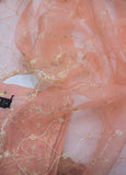 MS-D40 B- 2 Piece Embroidered Organza
