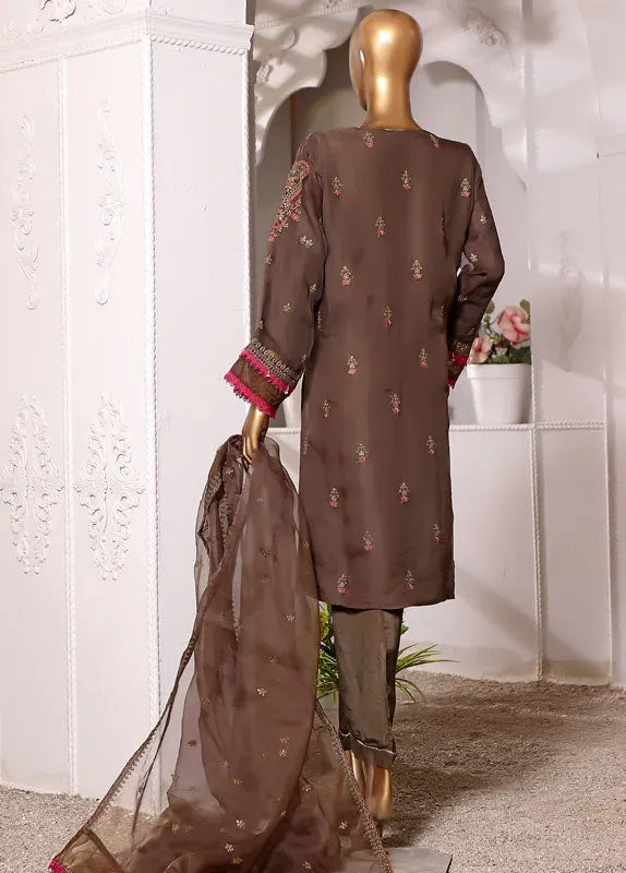 Bin Saeed Fabric - MS-D40 -  3 Piece Organza Formal