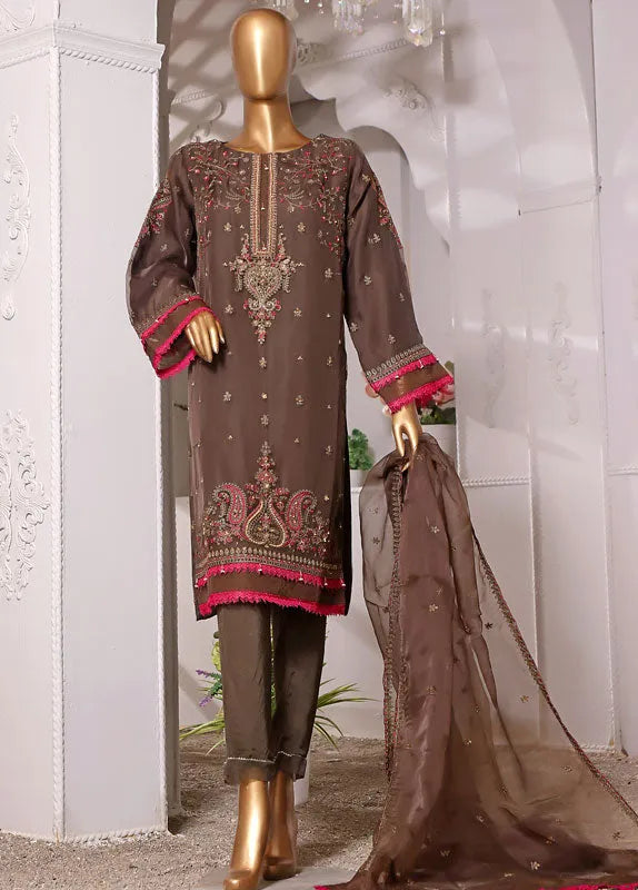 Bin Saeed Fabric - MS-D40 -  3 Piece Organza Formal