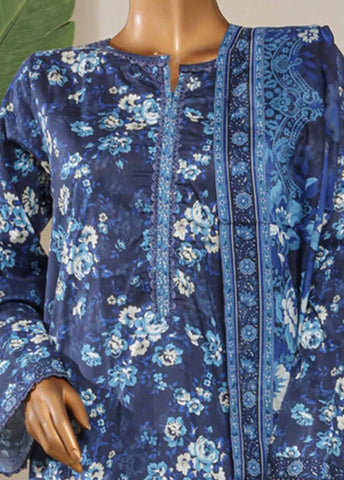 Bin Saeed Fabric - NSM-001- 3 Piece Printed Farshi Shalwar Suit