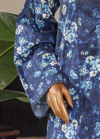 Bin Saeed Fabric - NSM-001- 3 Piece Printed Farshi Shalwar Suit