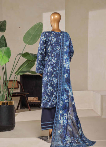 Bin Saeed Fabric - NSM-001- 3 Piece Printed Farshi Shalwar Suit