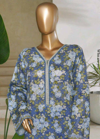 Bin Saeed Fabric - NSM-0046-PR R1-4- 3 Piece Printed Stitched Suit
