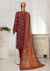 NSM-004- 3 Piece Printed Stitched Suit