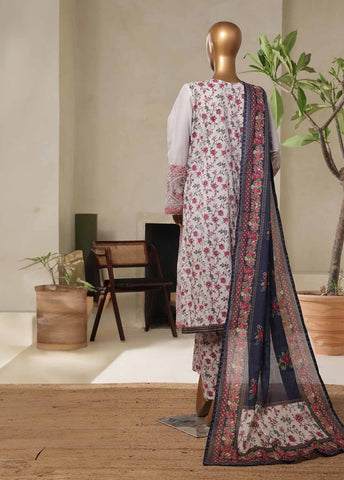 Bin Saeed Fabric - NSM-007-EMB- 3 Piece Luxury Embroidered Stitched Suit