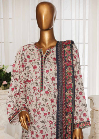 Bin Saeed Fabric - NSM-007- 3 Piece Printed Stitched Suit
