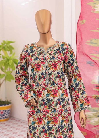 Bin Saeed Fabric - NSM-010- 3 Piece Printed Farshi Shalwar Suit