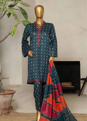 NSM-0102- 3 Piece Printed Stitched Suit