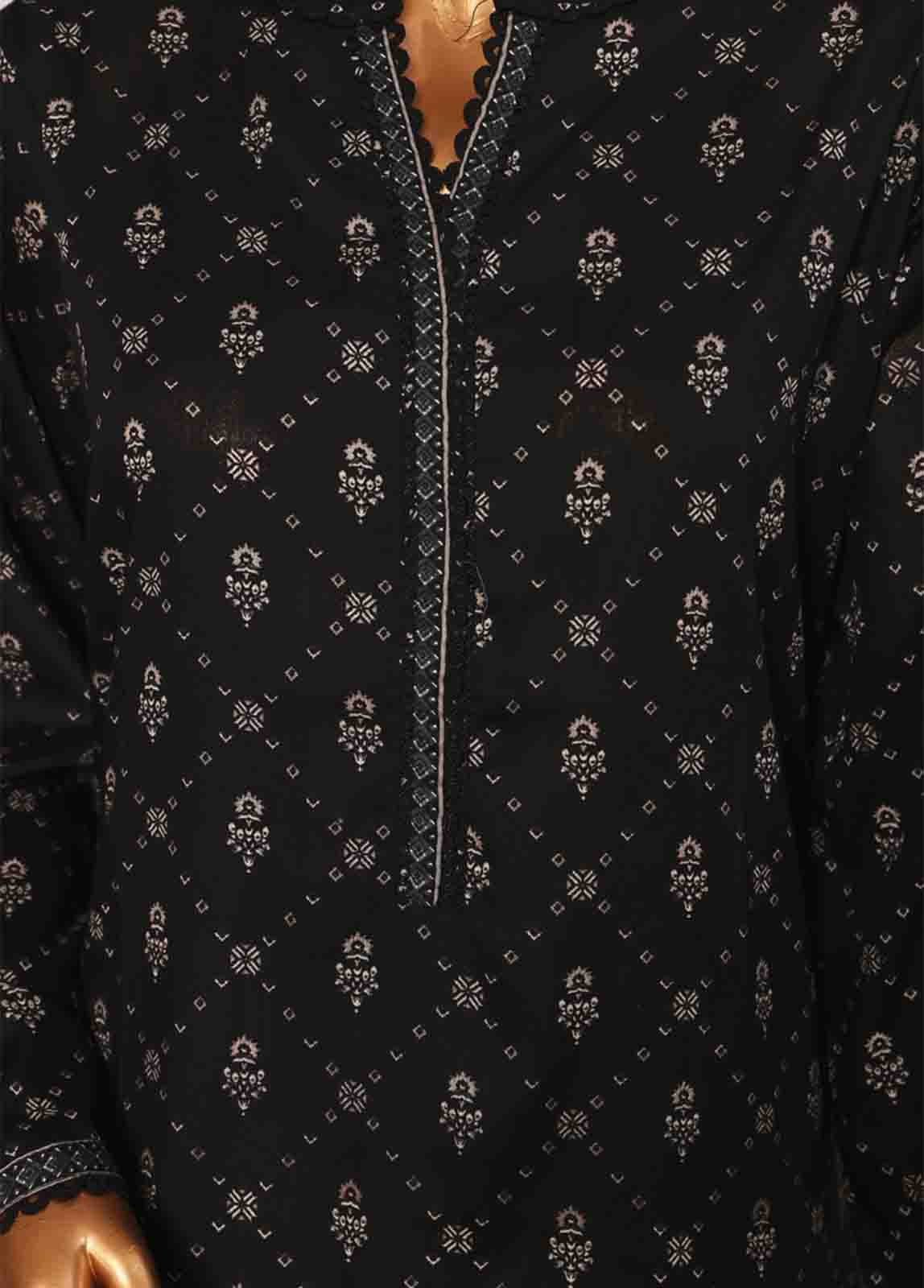 Bin Saeed Fabric - NSM-0103- 3 Piece Printed Farshi Shalwar Suit