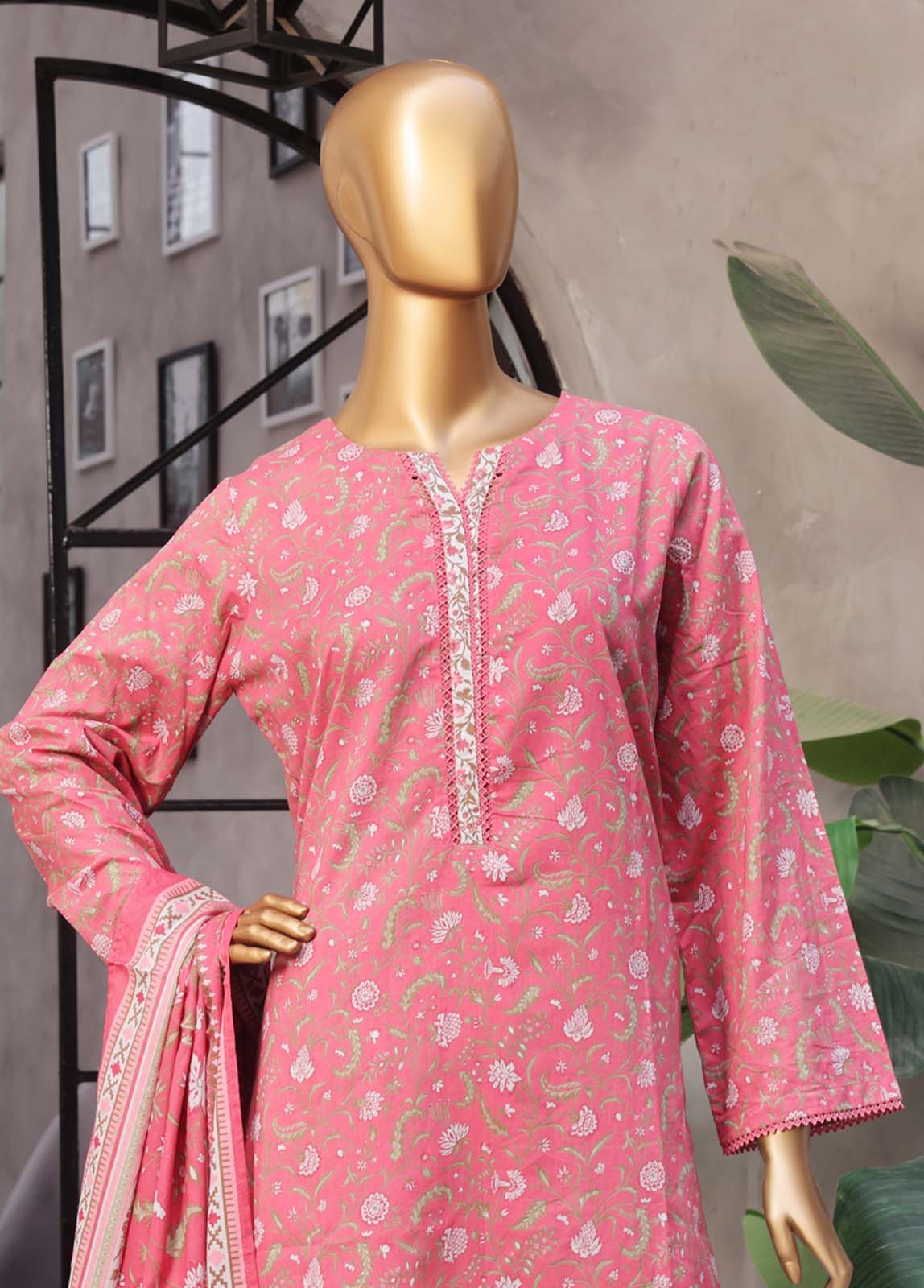 Bin Saeed Fabric - NSM-0106- 3 Piece Printed Stitched Suit