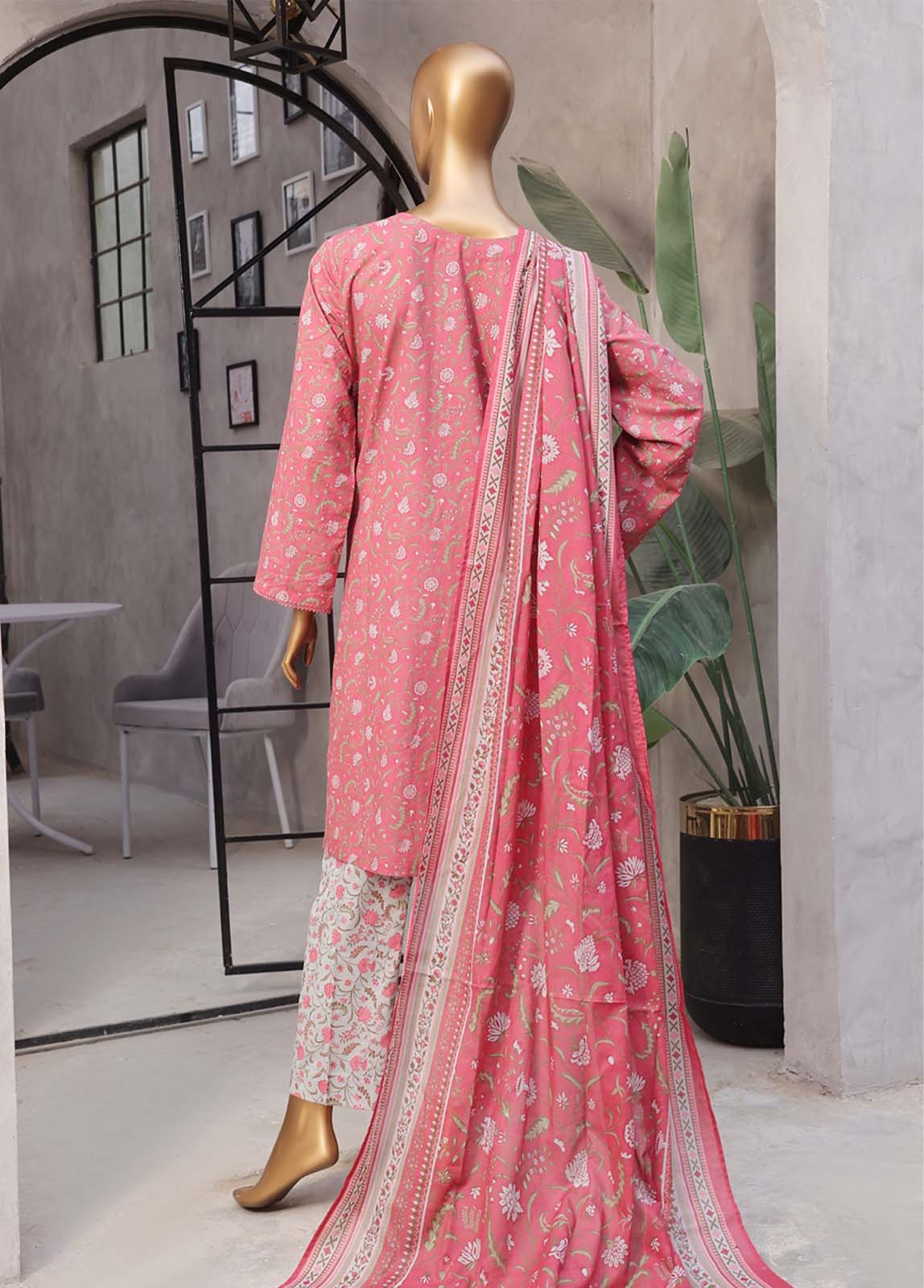 Bin Saeed Fabric - NSM-0106- 3 Piece Printed Stitched Suit