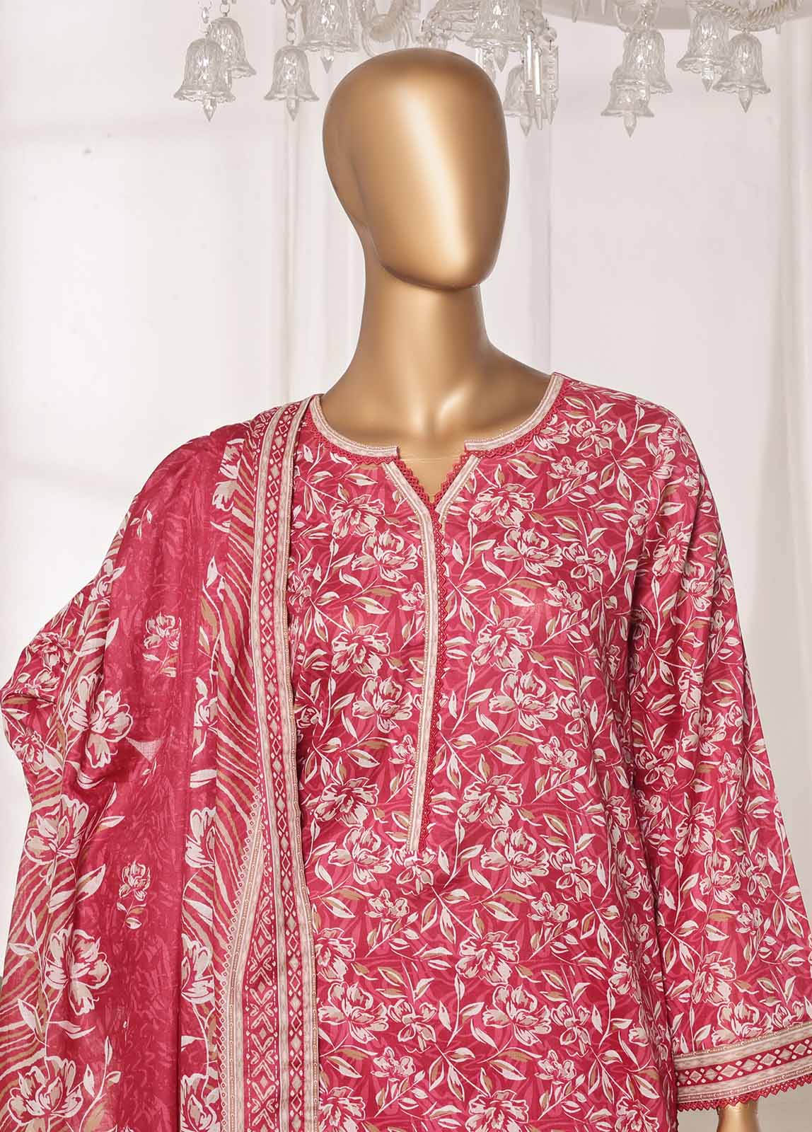 NSM-0109-PR R1-4- 3 Piece Printed Stitched Suit