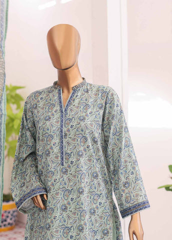 Bin Saeed Fabric - NSM-011- 3 Piece Printed Farshi Shalwar Suit