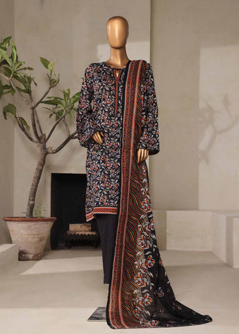 Bin Saeed Fabric - NSM-0111- 3 Piece Printed Stitched Suit