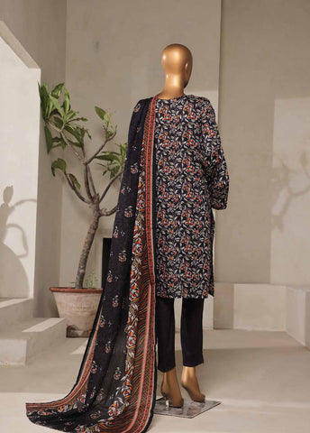 Bin Saeed Fabric - NSM-0111- 3 Piece Printed Stitched Suit