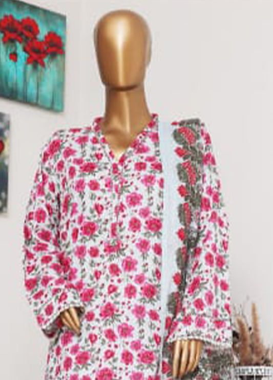 NSM-113 F- 3 Piece Printed Farshi Shalwar Suit