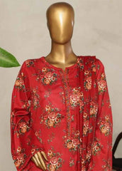 NSM-0114- 3 Piece Printed Stitched Suit