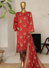 NSM-0114- 3 Piece Printed Stitched Suit