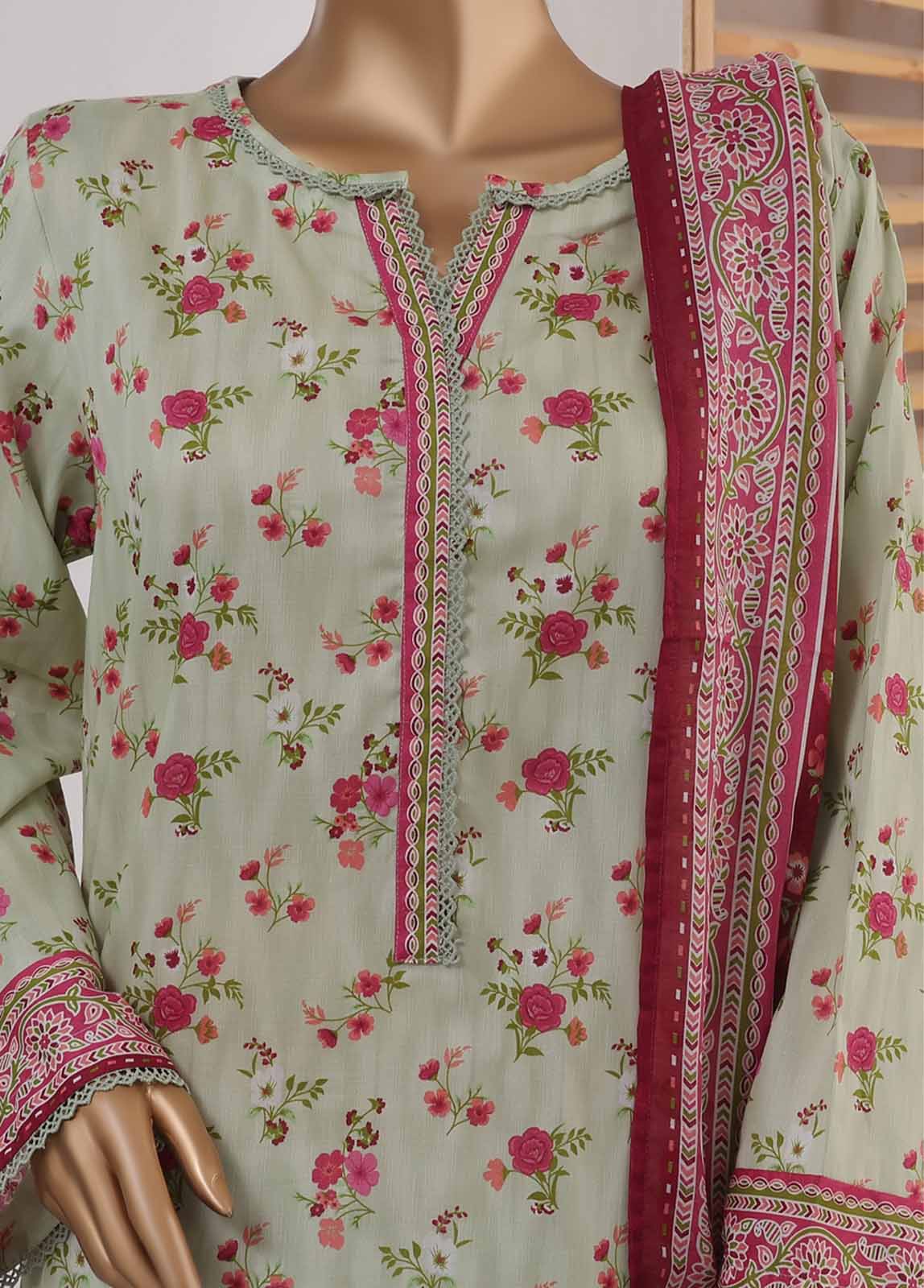 NSM-0115- 3 Piece Printed Farshi Shalwar Suit