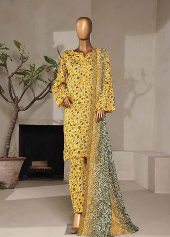 Bin Saeed Fabric - NSM-0119- 3 Piece Printed Stitched Suit