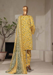 NSM-0119- 3 Piece Printed Stitched Suit