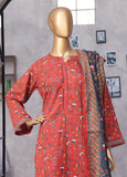 NSM-0127- 3 Piece Printed Stitched Suit