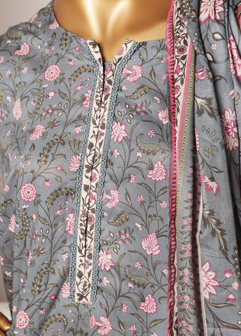 Bin Saeed Fabric - NSM-0133- 3 Piece Printed Stitched Suit