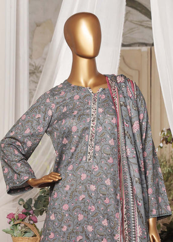 Bin Saeed Fabric - NSM-0133- 3 Piece Printed Stitched Suit