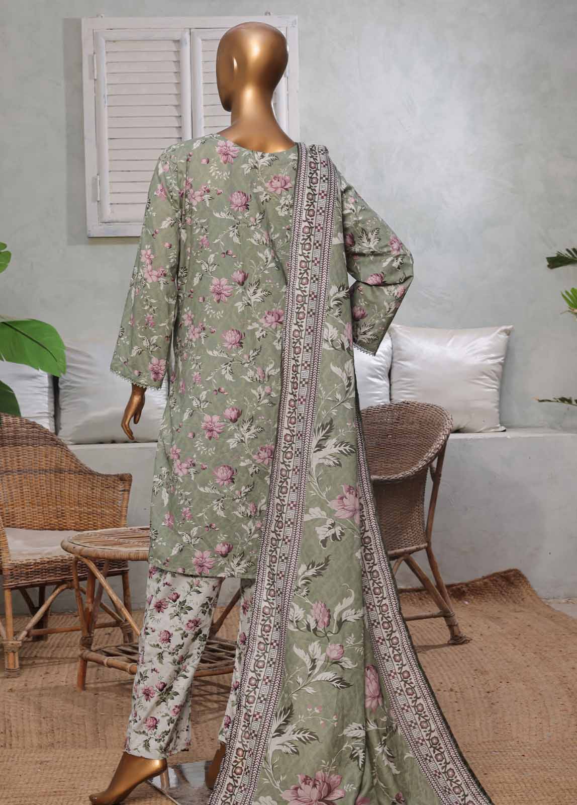 NSM-0134-PR R1-4- 3 Piece Printed Stitched Suit