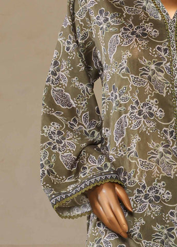 Bin Saeed Fabric - NSM-0141- 3 Piece Printed Farshi Shalwar Suit
