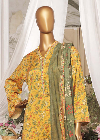 Bin Saeed Fabric - NSM-0142- 3 Piece Printed Stitched Suit