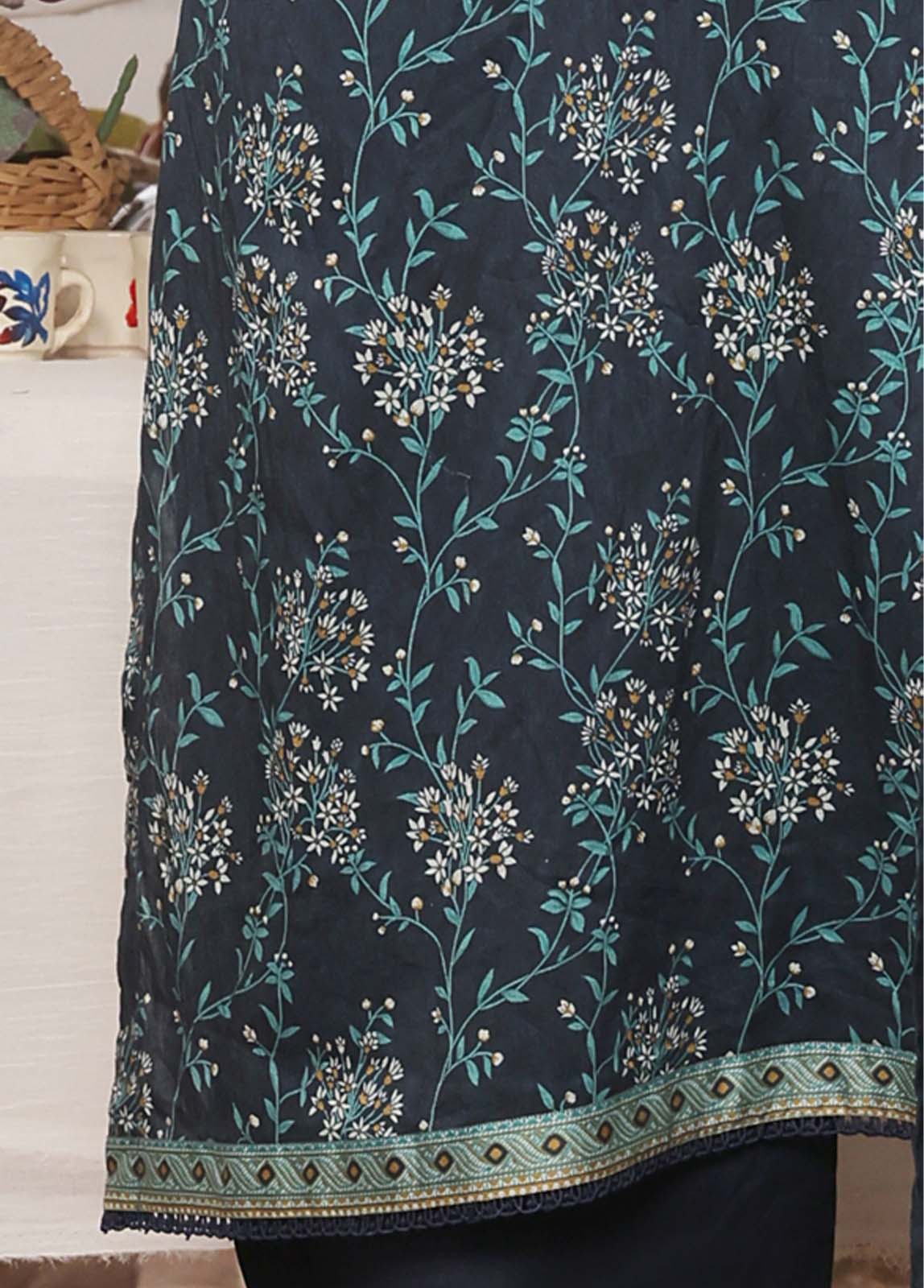 Bin Saeed Fabric - NSM-0152- 3 Piece Printed Stitched Suit