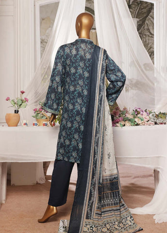 Bin Saeed Fabric - NSM-0152- 3 Piece Printed Stitched Suit