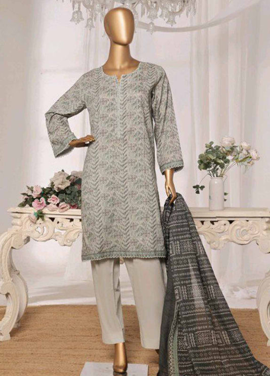 NSM-0157 R-05- 3 Piece Printed Stitched Suit